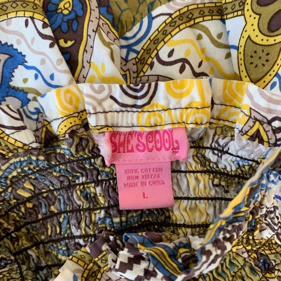 She's Cool Boho Tube Top Strapless Peasant-Large - Picture 8 of 8